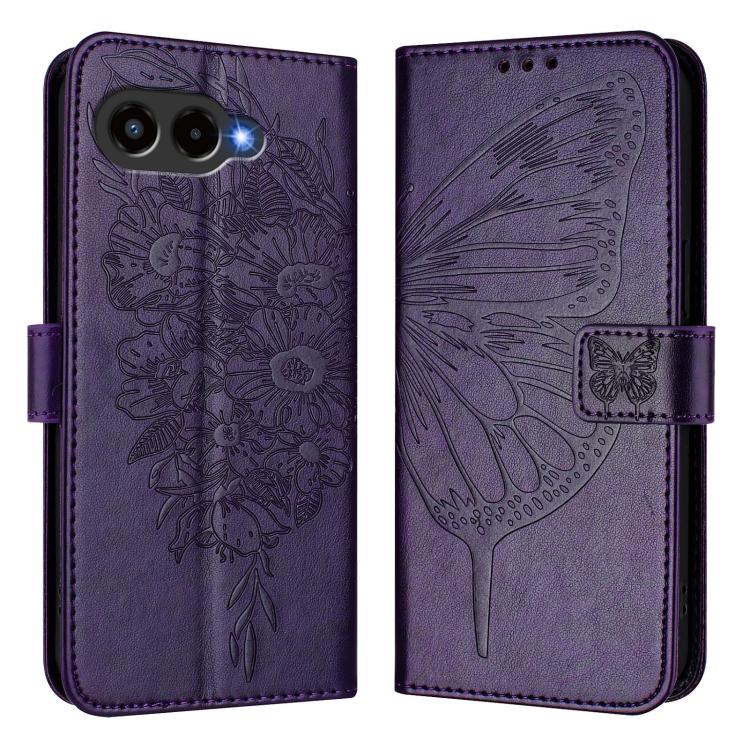 For T-Mobile REVVL 8 / T Phone 3 5G Embossed Butterfly Leather Phone Case