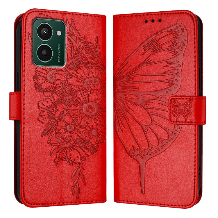 For HMD Pulse Pro Embossed Butterfly Leather Phone Case