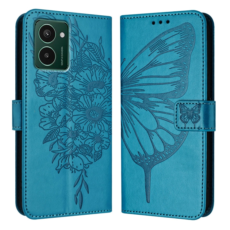 For HMD Pulse Pro Embossed Butterfly Leather Phone Case