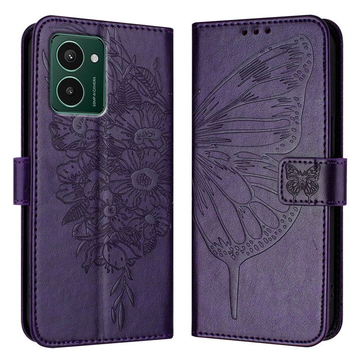 For HMD Pulse Pro Embossed Butterfly Leather Phone Case