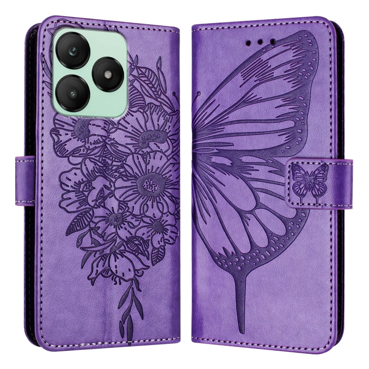 For Wiko T20 Embossed Butterfly Leather Phone Case