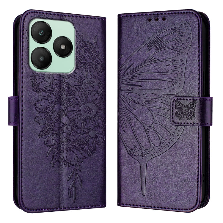 For Wiko T20 Embossed Butterfly Leather Phone Case