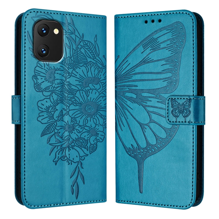 For UMIDIGI Power 7 / Power 7S Embossed Butterfly Leather Phone Case