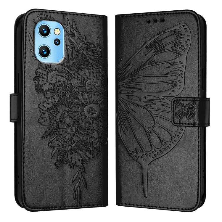 For UMIDIGI Power 7 Max Embossed Butterfly Leather Phone Case