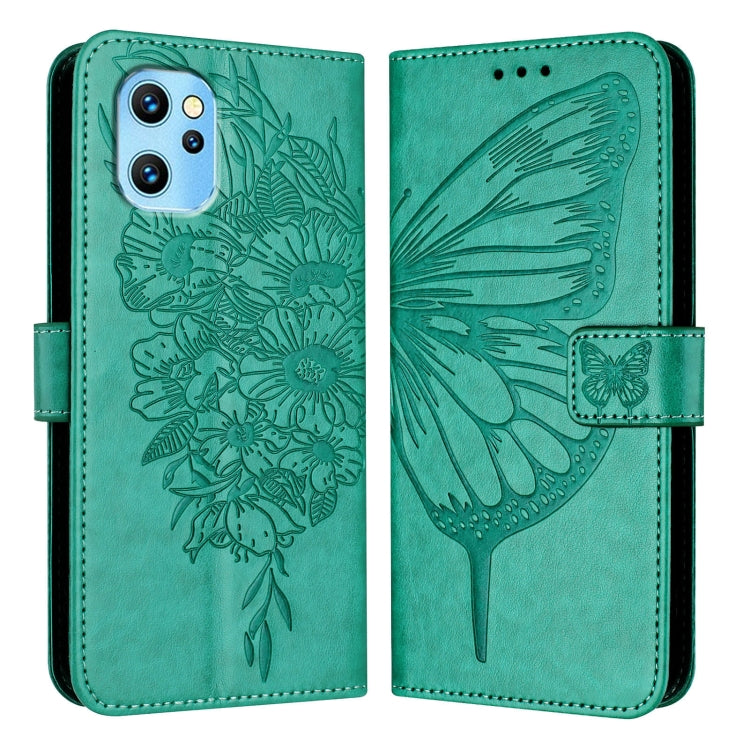 For UMIDIGI Power 7 Max Embossed Butterfly Leather Phone Case