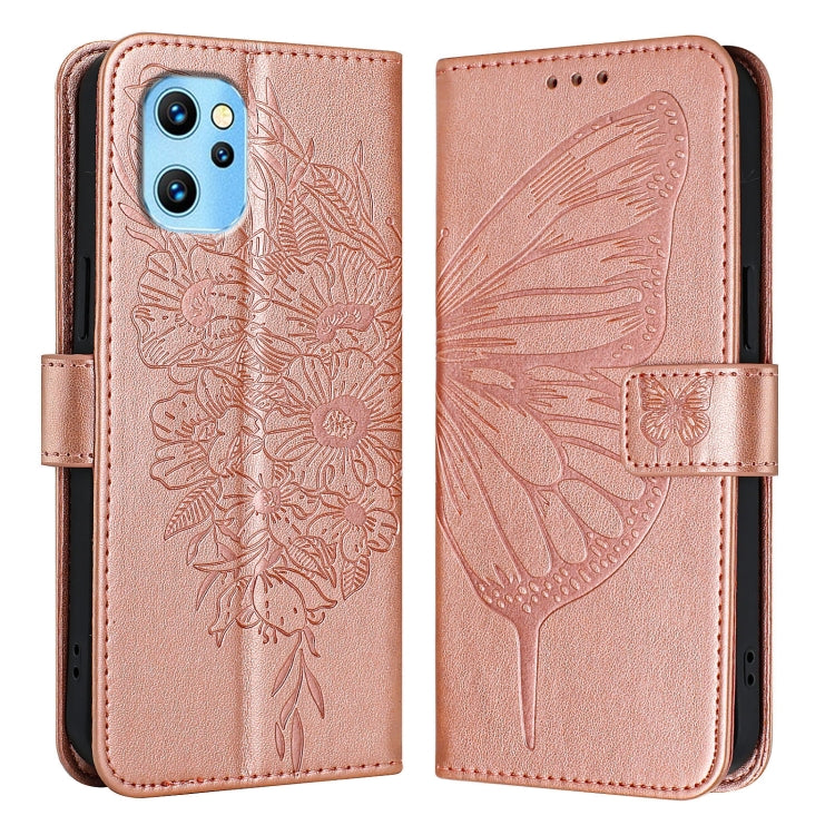 For UMIDIGI Power 7 Max Embossed Butterfly Leather Phone Case