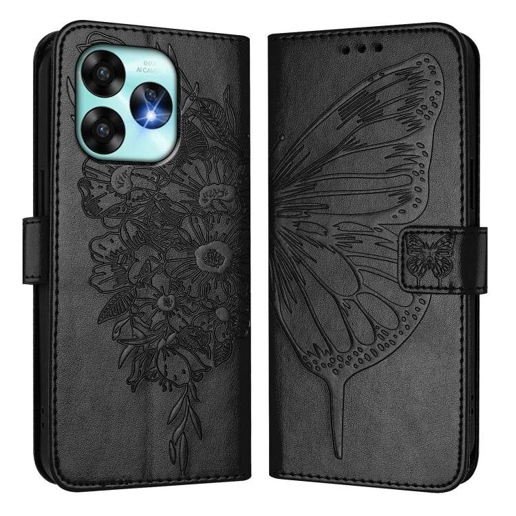 For UMIDIGI A15 / A15C / A15T Embossed Butterfly Leather Phone Case