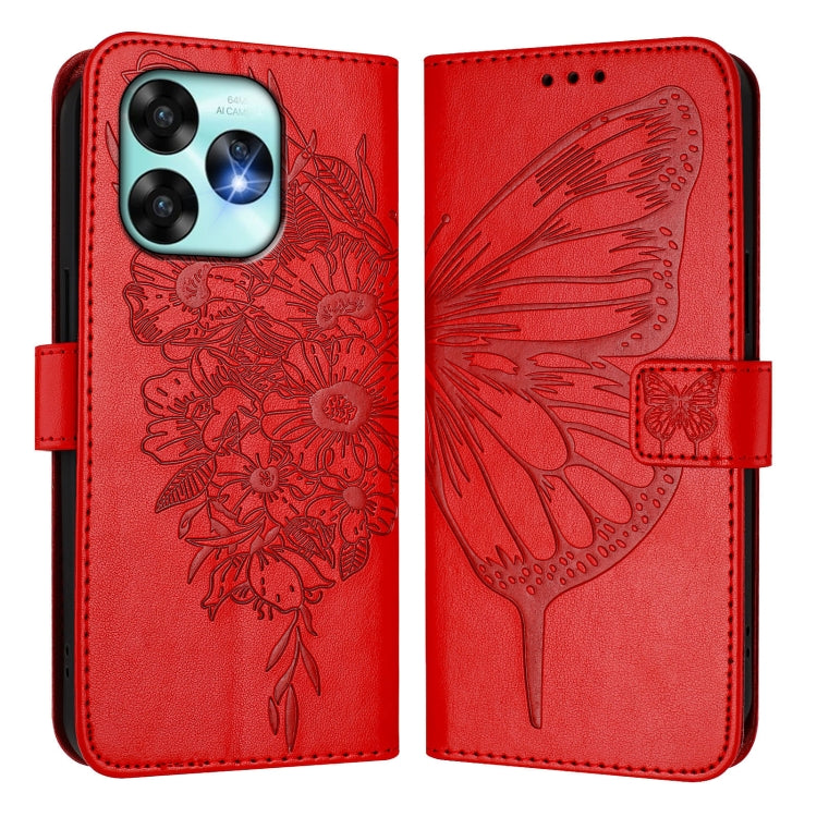 For UMIDIGI A15 / A15C / A15T Embossed Butterfly Leather Phone Case