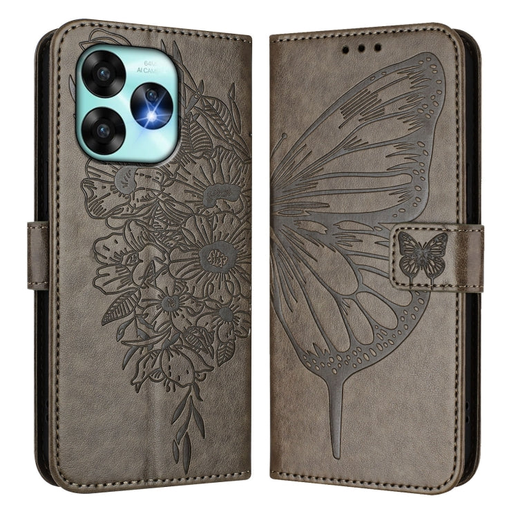 For UMIDIGI A15 / A15C / A15T Embossed Butterfly Leather Phone Case