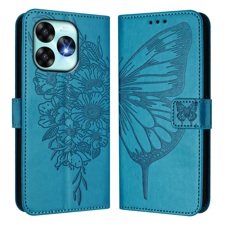 For UMIDIGI A15 / A15C / A15T Embossed Butterfly Leather Phone Case