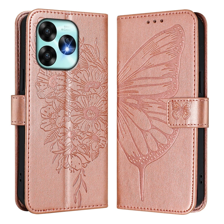 For UMIDIGI A15 / A15C / A15T Embossed Butterfly Leather Phone Case