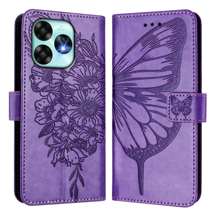 For UMIDIGI A15 / A15C / A15T Embossed Butterfly Leather Phone Case