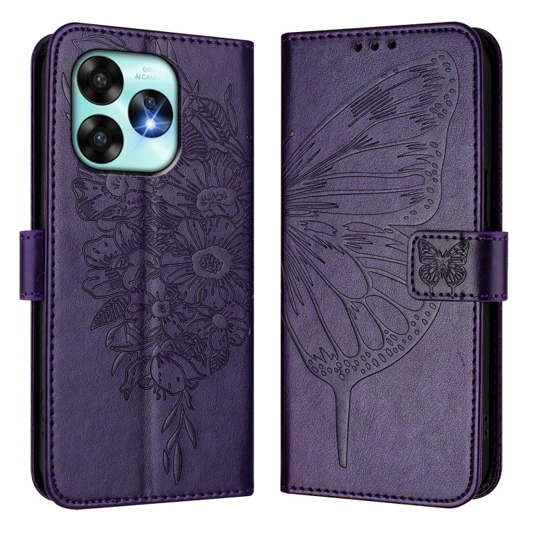 For UMIDIGI A15 / A15C / A15T Embossed Butterfly Leather Phone Case