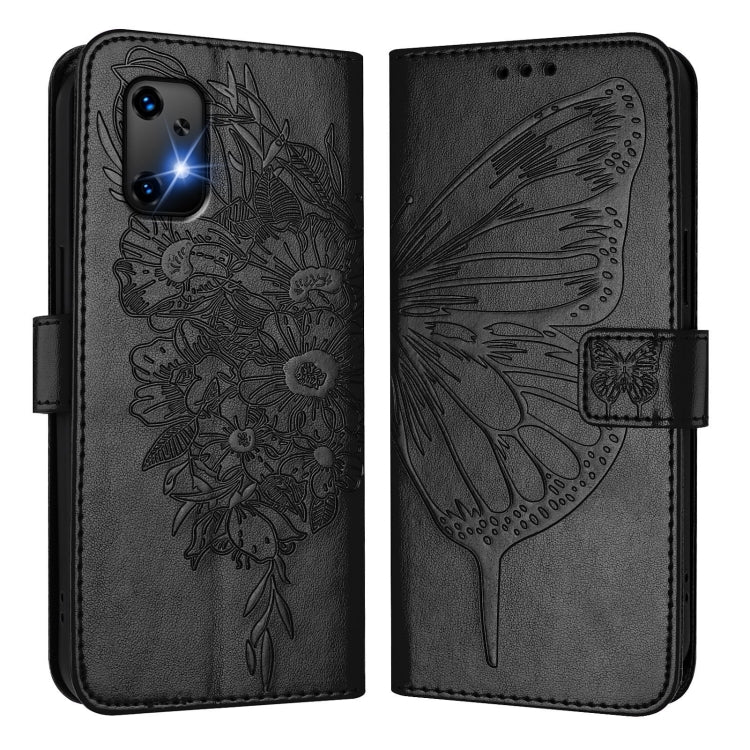For UMIDIGI Bison X20 Embossed Butterfly Leather Phone Case