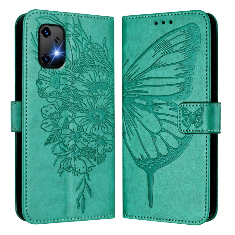 For UMIDIGI Bison X20 Embossed Butterfly Leather Phone Case