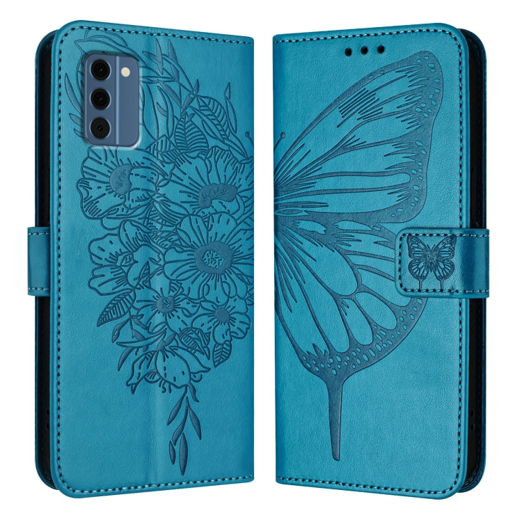 For Nokia C300 Embossed Butterfly Leather Phone Case