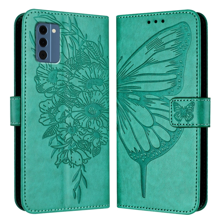 For Nokia C300 Embossed Butterfly Leather Phone Case