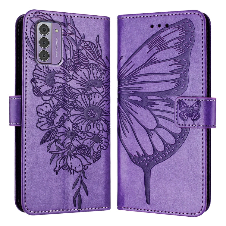 For Nokia G42 / G310 Embossed Butterfly Leather Phone Case