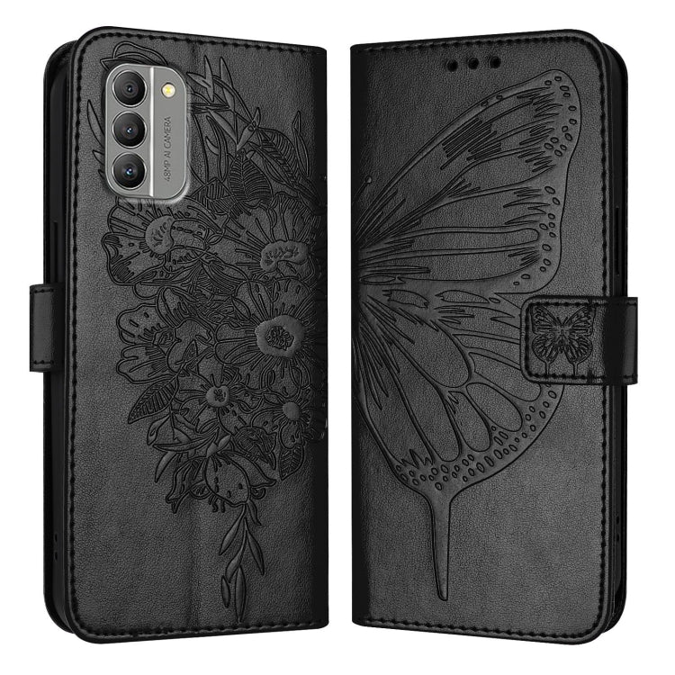 For Nokia G400 Embossed Butterfly Leather Phone Case