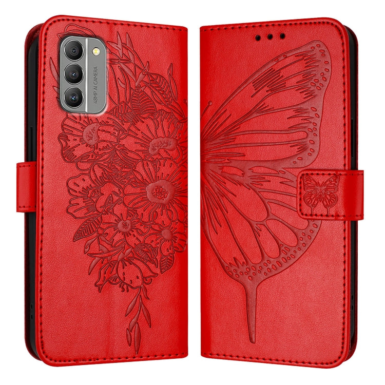 For Nokia G400 Embossed Butterfly Leather Phone Case