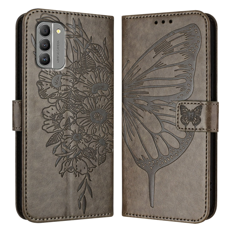 For Nokia G400 Embossed Butterfly Leather Phone Case