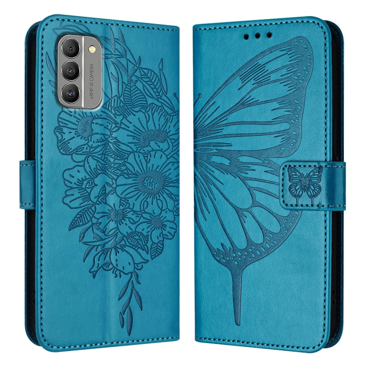 For Nokia G400 Embossed Butterfly Leather Phone Case