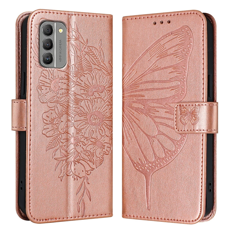 For Nokia G400 Embossed Butterfly Leather Phone Case