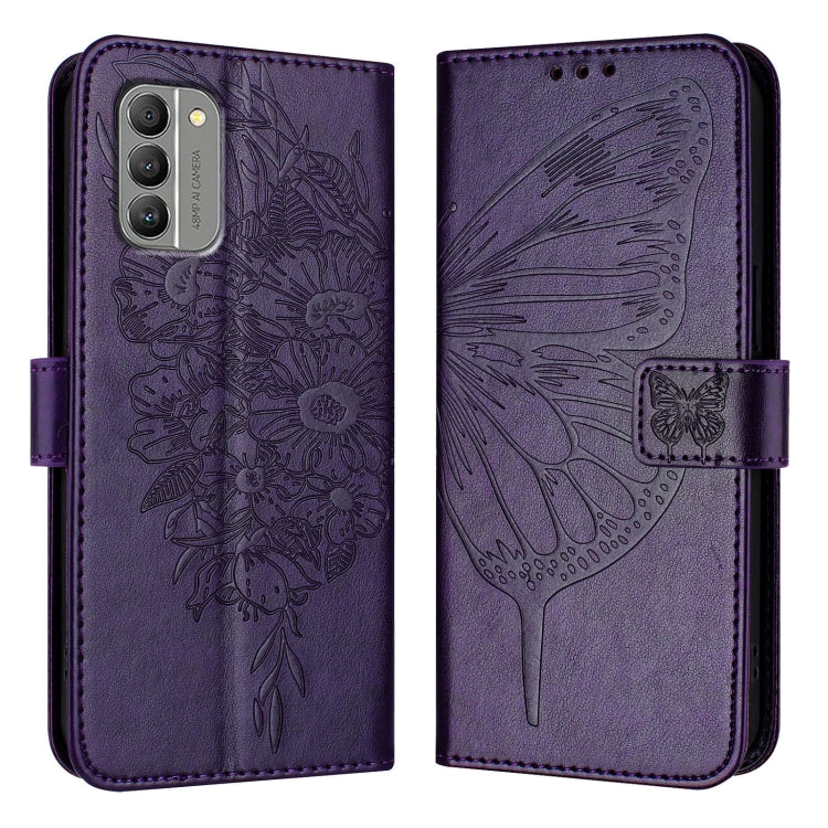 For Nokia G400 Embossed Butterfly Leather Phone Case