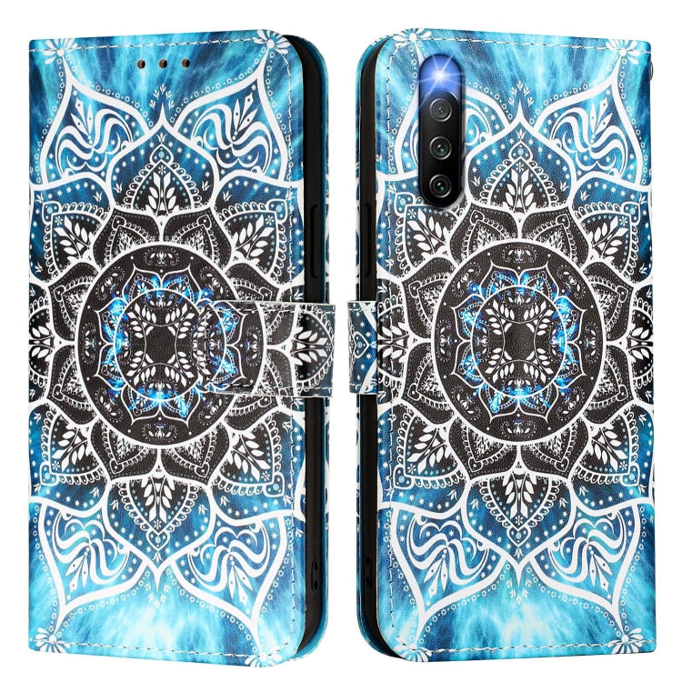 For Sony Xperia 10 IV Colored Drawing Pattern Plain Weave Leather Phone Case