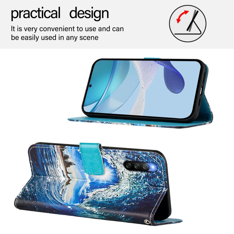 For Sony Xperia 10 IV Colored Drawing Pattern Plain Weave Leather Phone Case