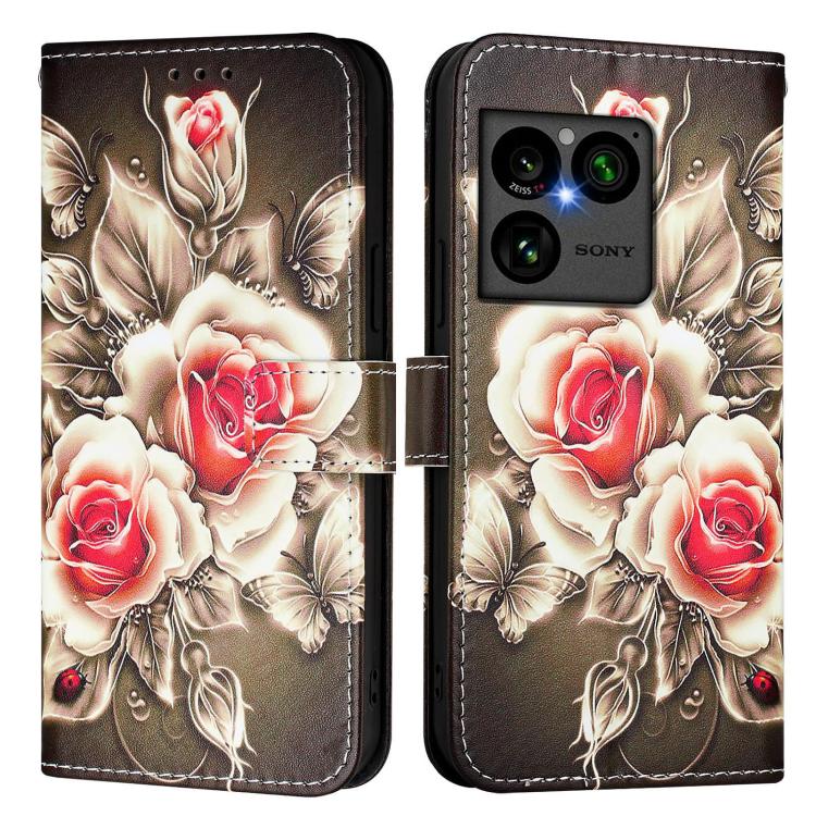 For Sony Xperia 1 VIII Colored Drawing Pattern Plain Weave Leather Phone Case