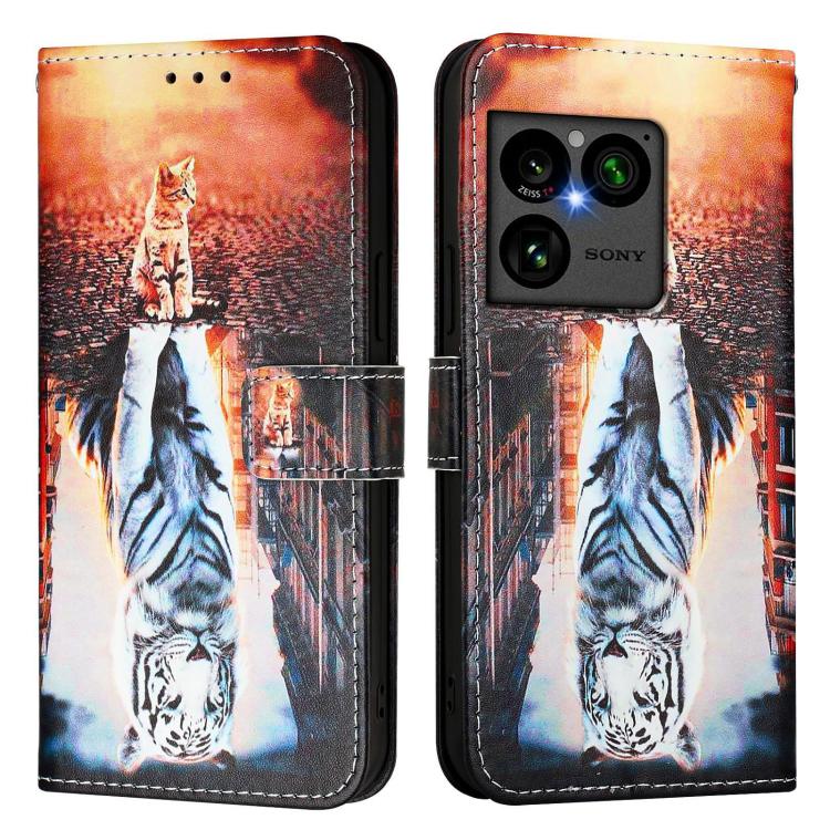 For Sony Xperia 1 VIII Colored Drawing Pattern Plain Weave Leather Phone Case
