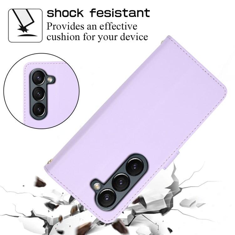 For Samsung Galaxy Z Fold6 Rhombic Full Zipper Wallet Leather Phone Case
