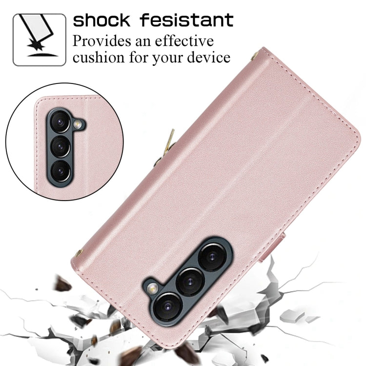 For Samsung Galaxy Z Fold6 Rhombic Full Zipper Wallet Leather Phone Case