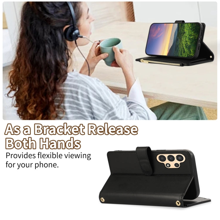 For Samsung Galaxy A32 4G Rhombic Zipper Wallet Leather Phone Case