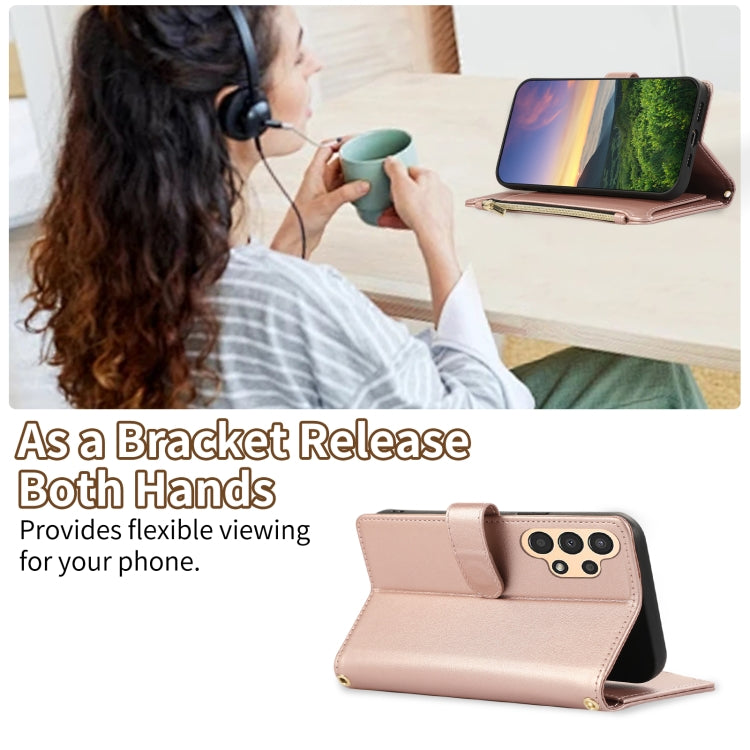 For Samsung Galaxy A32 5G Rhombic Zipper Wallet Leather Phone Case