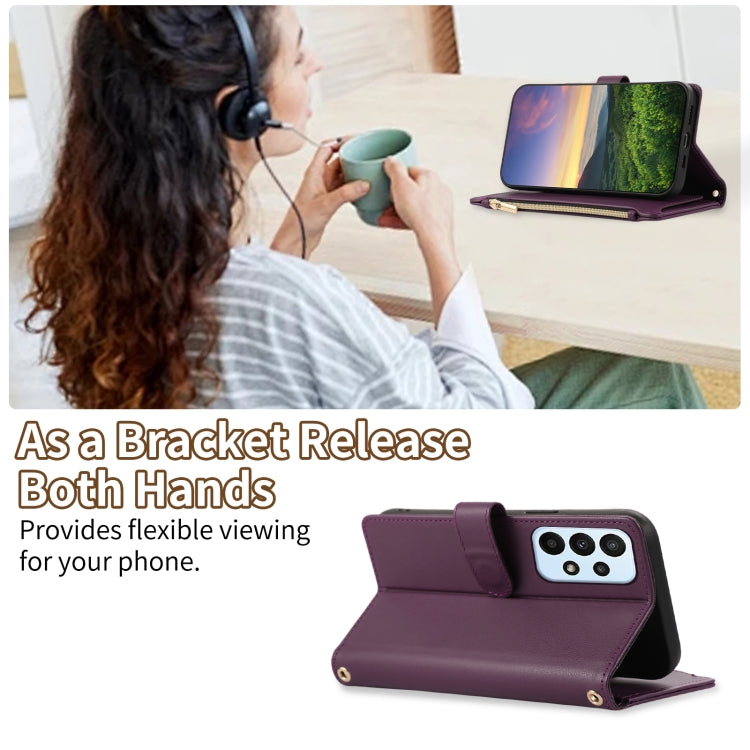 For Samsung Galaxy A33 5G Rhombic Zipper Wallet Leather Phone Case