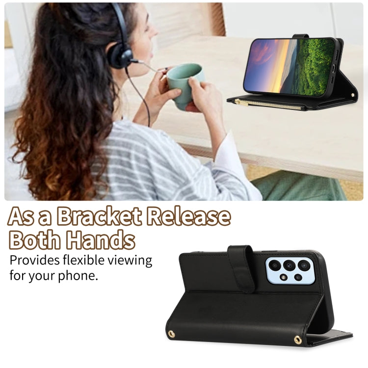 For Samsung Galaxy A33 5G Rhombic Zipper Wallet Leather Phone Case