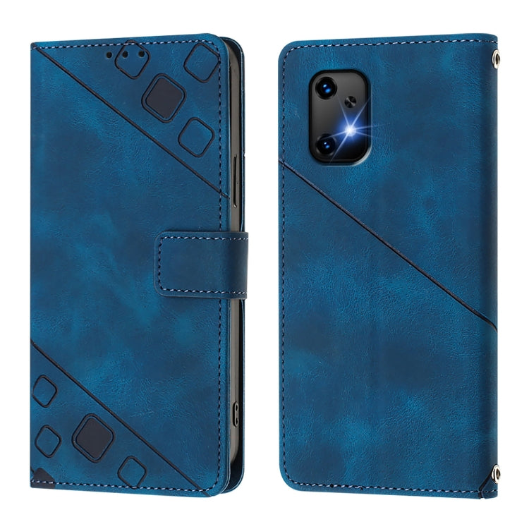 For Umidigi Bison X20 Skin-feel Embossed Leather Phone Case