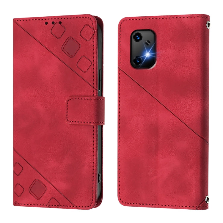 For Umidigi Bison X20 Skin-feel Embossed Leather Phone Case