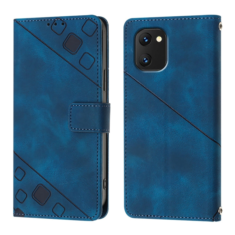 For UMIDIGI Power 7 / Power 7S Skin-feel Embossed Leather Phone Case