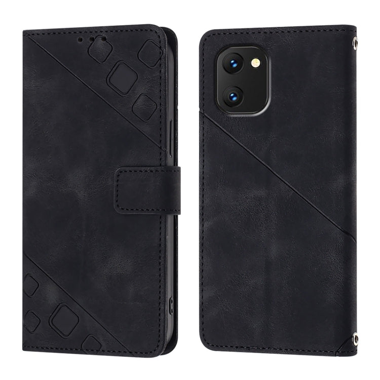 For UMIDIGI Power 7 / Power 7S Skin-feel Embossed Leather Phone Case