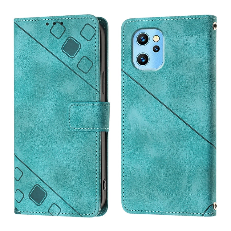 For UMIDIGI Power 7 Max Skin-feel Embossed Leather Phone Case