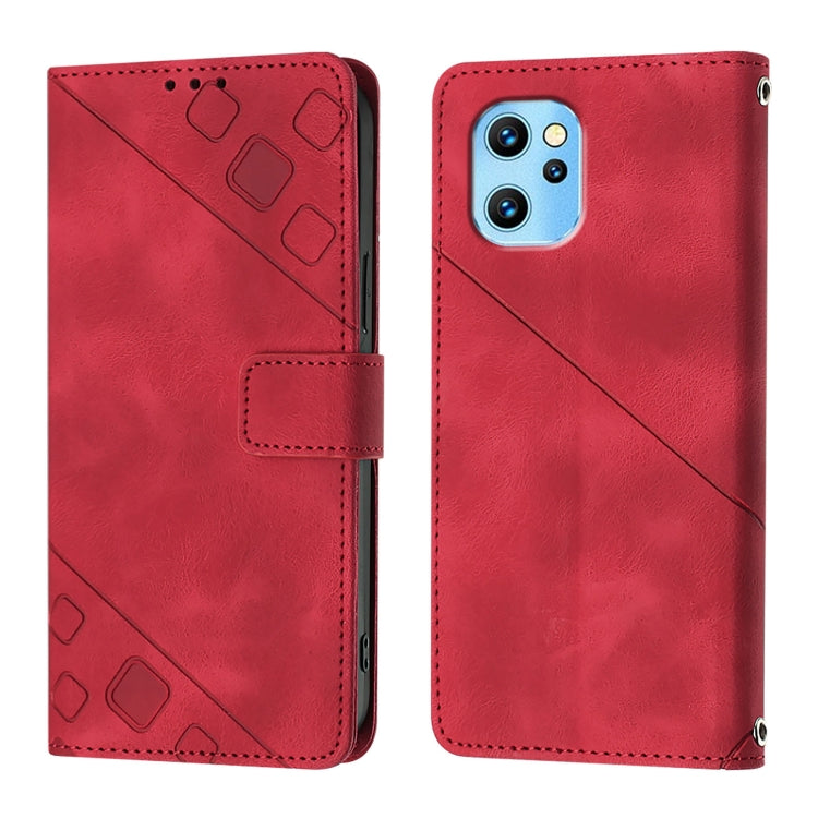 For UMIDIGI Power 7 Max Skin-feel Embossed Leather Phone Case