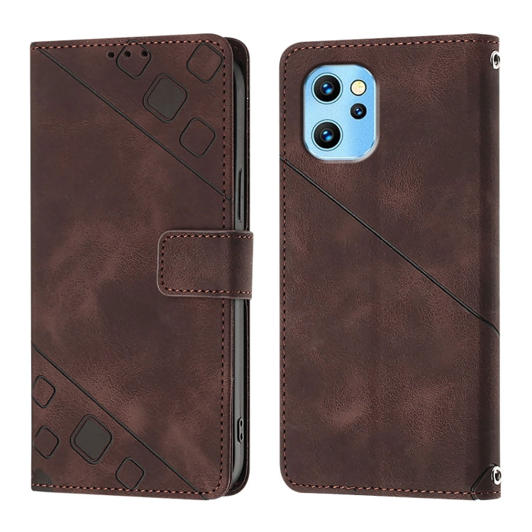 For UMIDIGI Power 7 Max Skin-feel Embossed Leather Phone Case