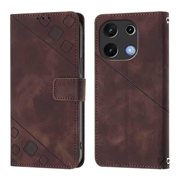 For UMIDIGI Note 100 Skin-feel Embossed Leather Phone Case
