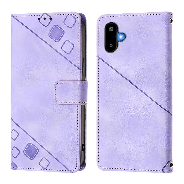 For Samsung Galaxy M06 5G / F06 5G Skin-feel Embossed Leather Phone Case