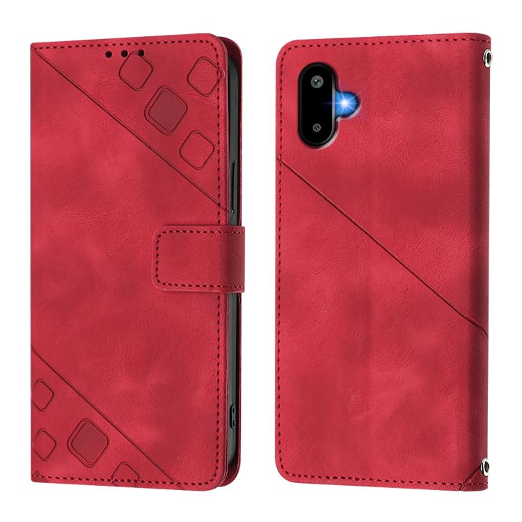 For Samsung Galaxy M06 5G / F06 5G Skin-feel Embossed Leather Phone Case