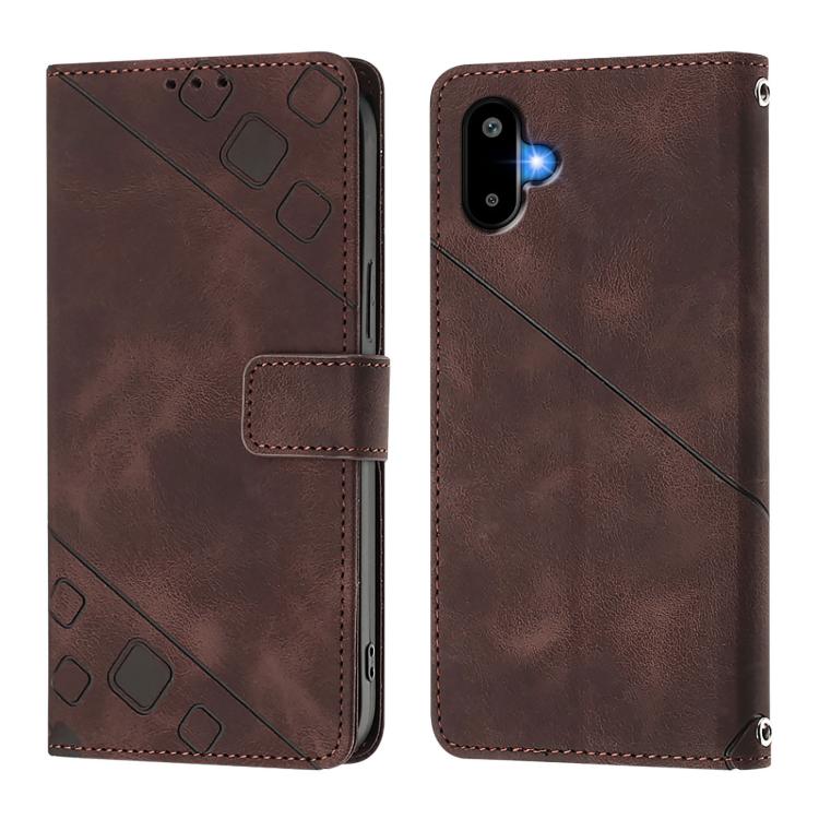 For Samsung Galaxy M06 5G / F06 5G Skin-feel Embossed Leather Phone Case