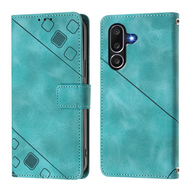 For Samsung Galaxy M56 5G Skin-feel Embossed Leather Phone Case